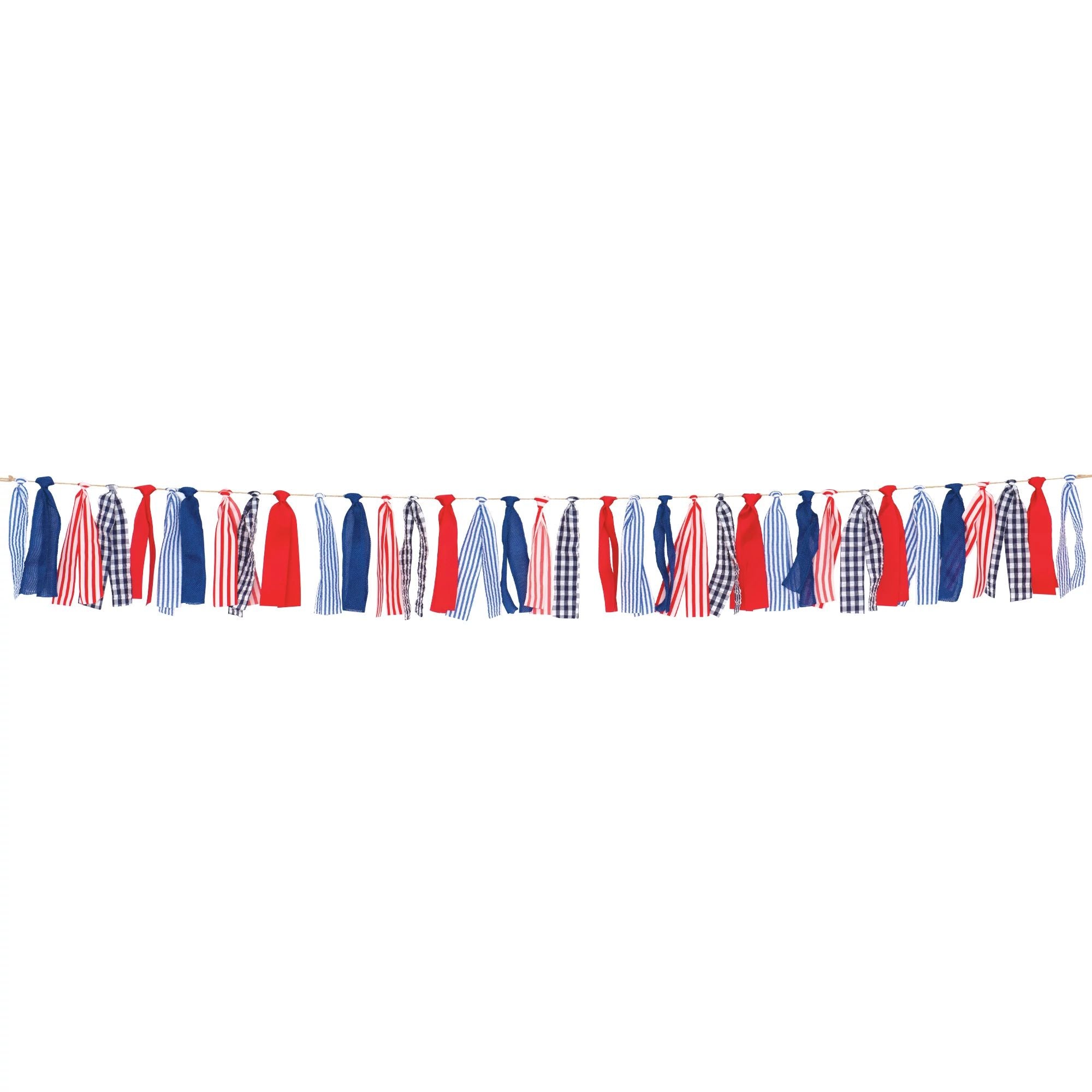 Patriotic Fabric Ribbon Garland