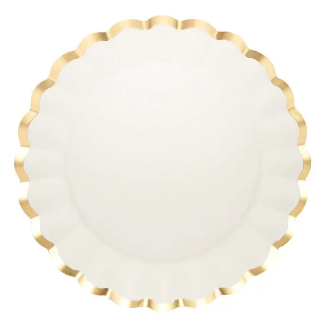 Charger Plate Gold & White