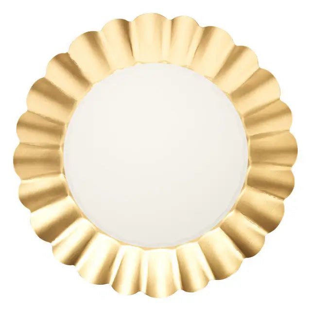 Dinner Plate Gold & White