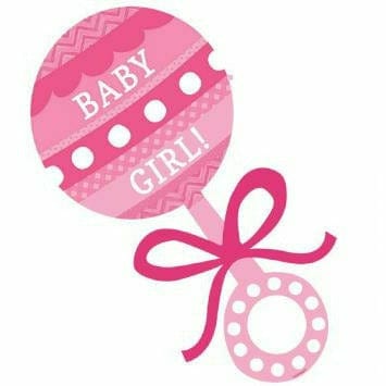 Amscan BABY SHOWER BABY GIRL CUTOUT