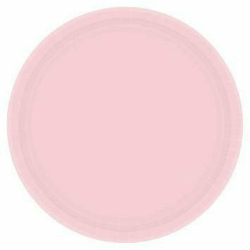 Amscan BASIC Blush Pink Paper Dessert Plates 20ct