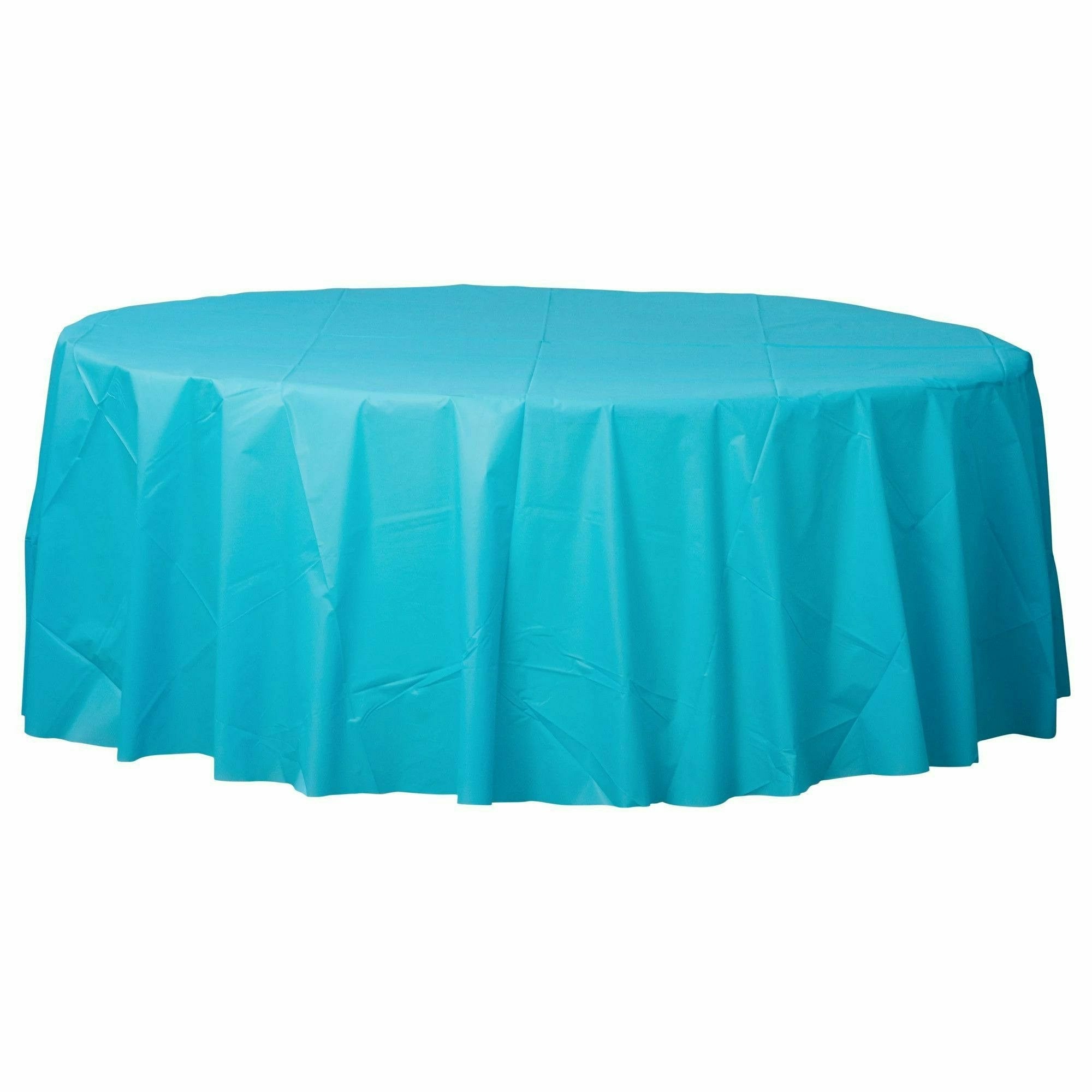 Amscan BASIC Caribbean - 84" Round Plastic Table Cover
