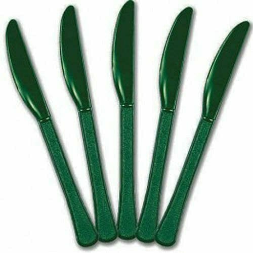 AMSCAN BASIC Forest Green Knives 24ct