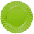 Amscan BASIC Kiwi Green Premium Plastic Scalloped Lunch Plates 12ct