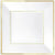 Amscan BASIC White Gold-Trimmed Premium Plastic Square Dinner Plates 8ct