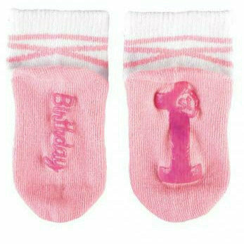 Amscan BIRTHDAY: 1ST BDAY Pink Socks 1st Birthday