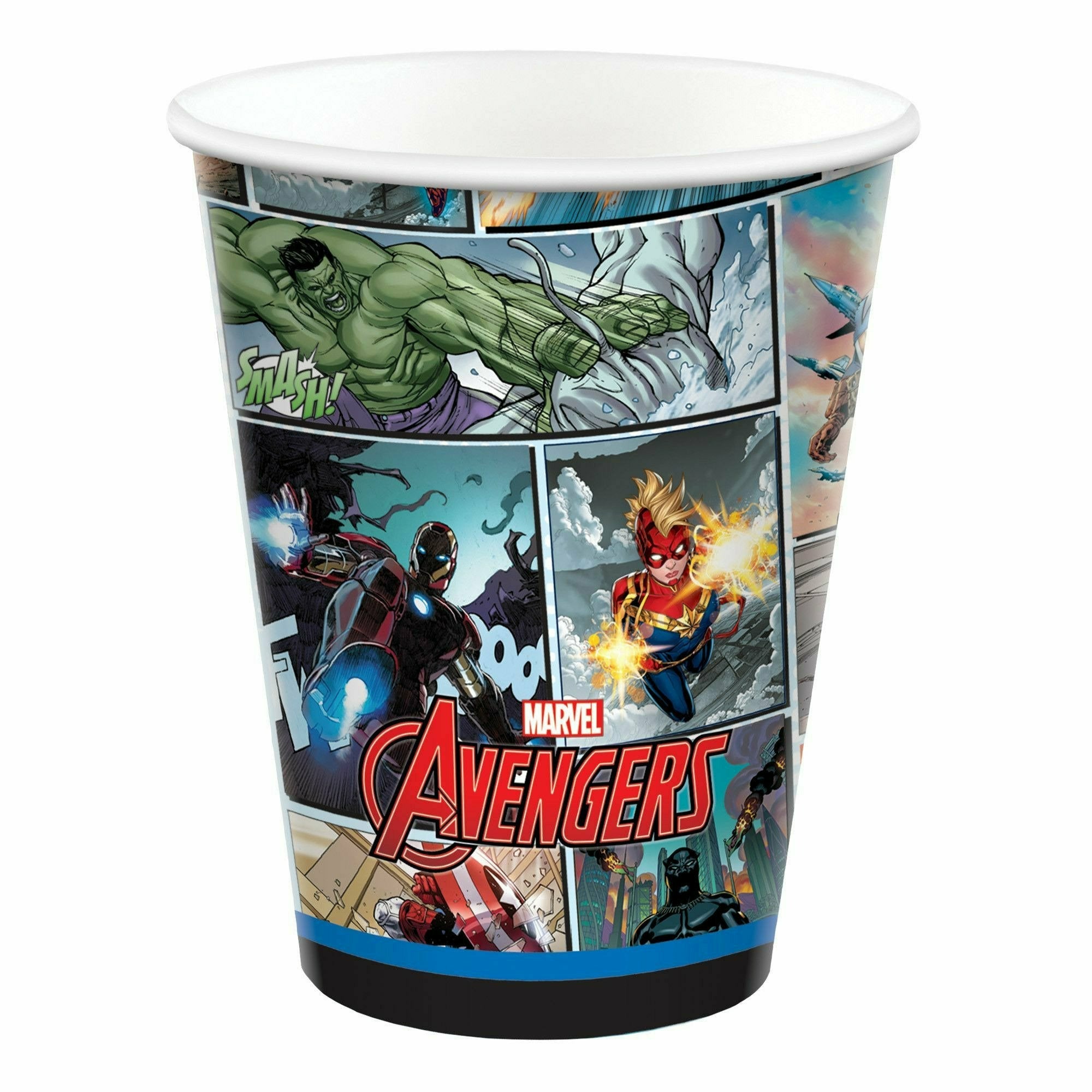 Amscan BIRTHDAY: JUVENILE Marvel Avengers Powers Unite 9oz cups