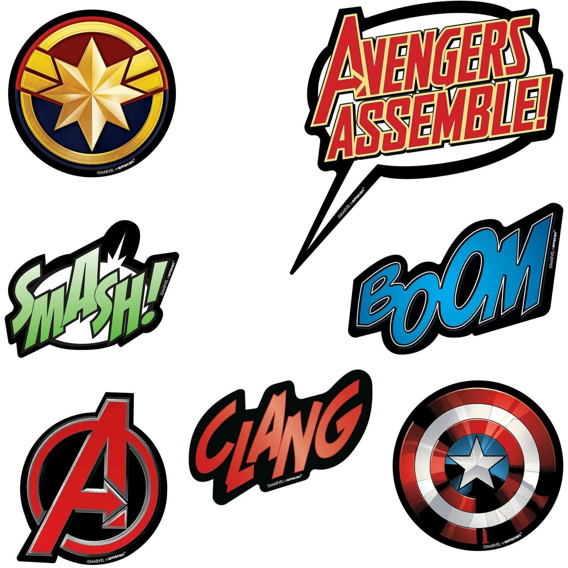 Amscan BIRTHDAY: JUVENILE Marvel Avengers Powers Unite Vinyl Decorations