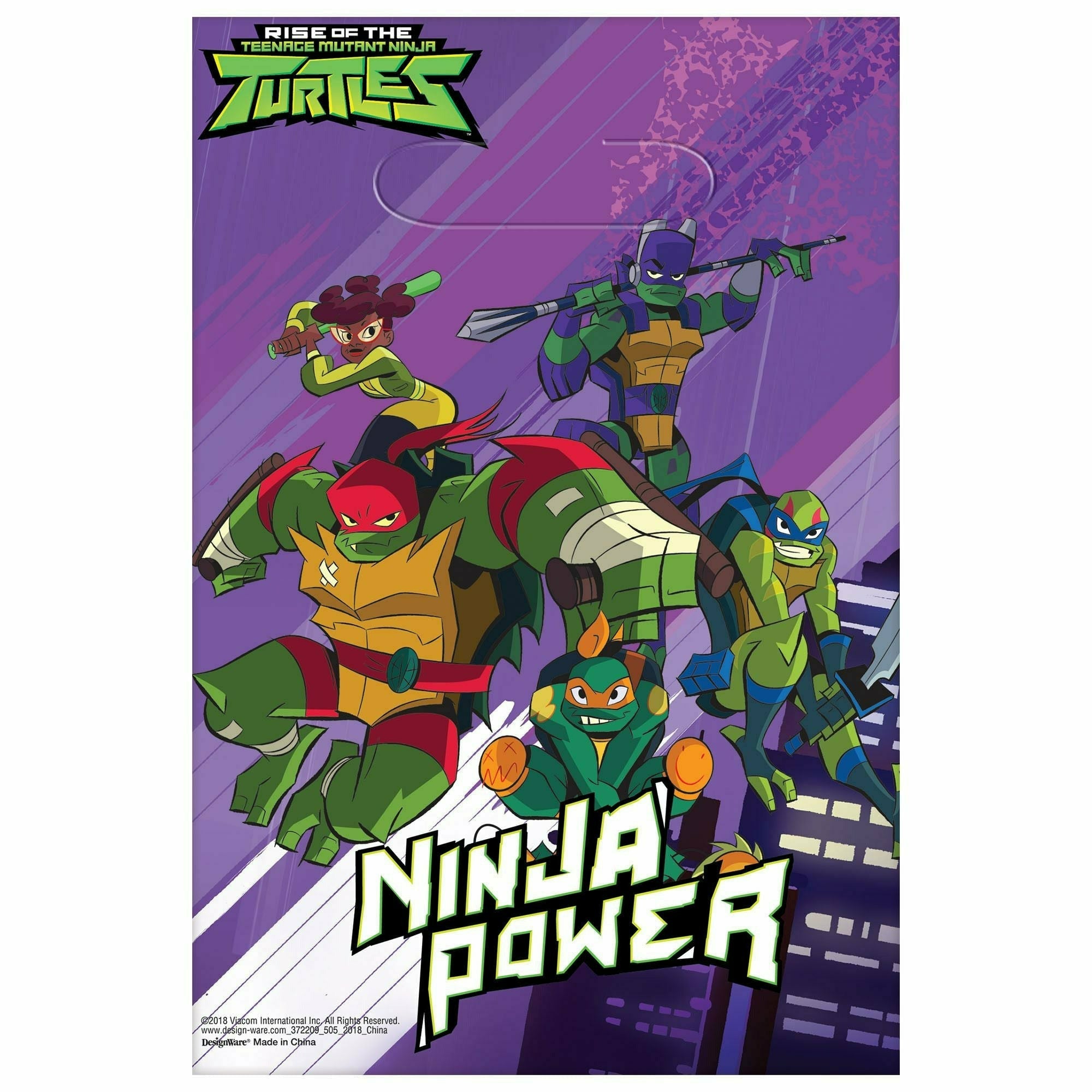 Amscan BIRTHDAY: JUVENILE Rise of the TMNT™ Folded Loot Bag