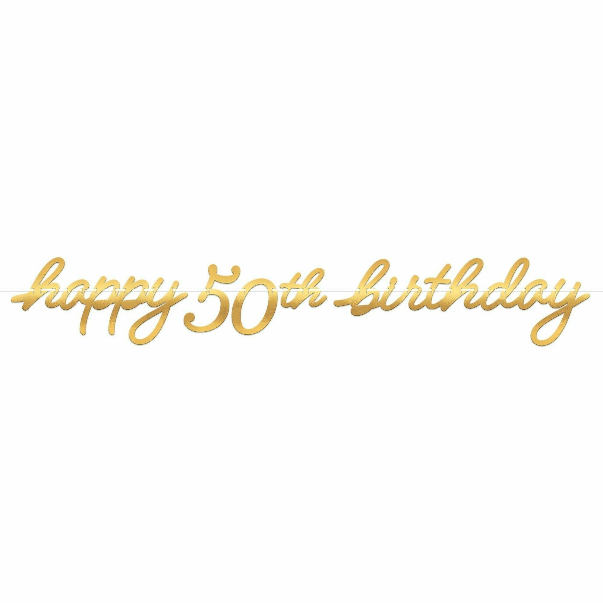 Amscan BIRTHDAY: OVER THE HILL Golden Age Birthday 50th Letter Banner