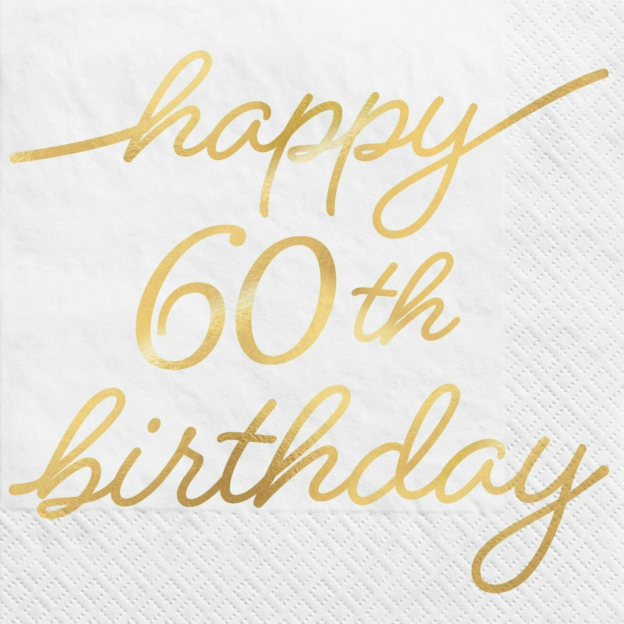 Amscan BIRTHDAY: OVER THE HILL Golden Age Birthday 60th Beverage Napkins