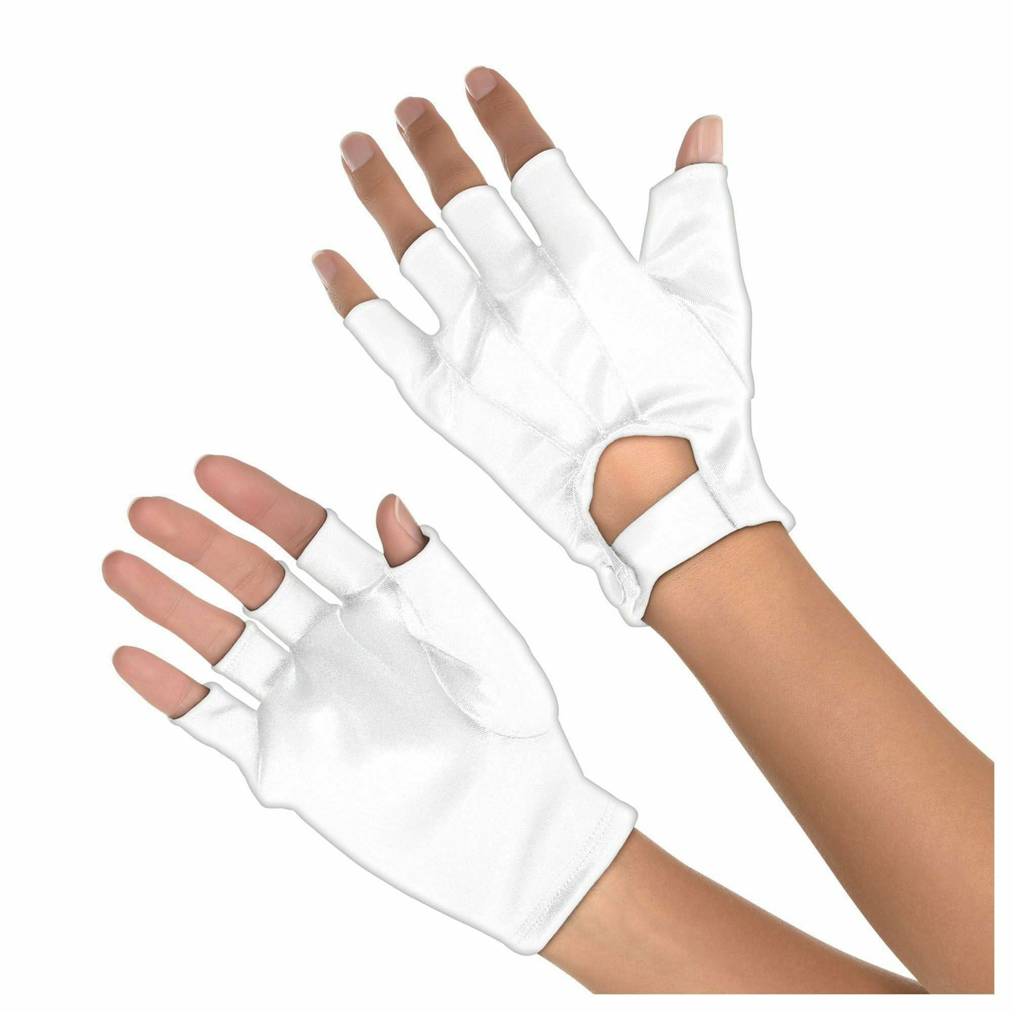 Amscan COSTUMES: ACCESSORIES White Short Fingerless Gloves - Adult