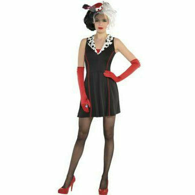 Amscan COSTUMES Adult Women's Cruella De Vil Dress - 101 Dalmatians