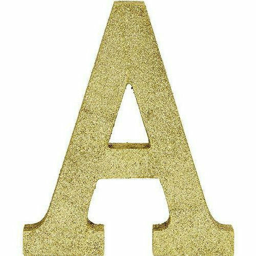 Amscan DECORATIONS Glitter Gold Letter A Sign