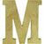 Amscan DECORATIONS Glitter Gold Letter M Sign