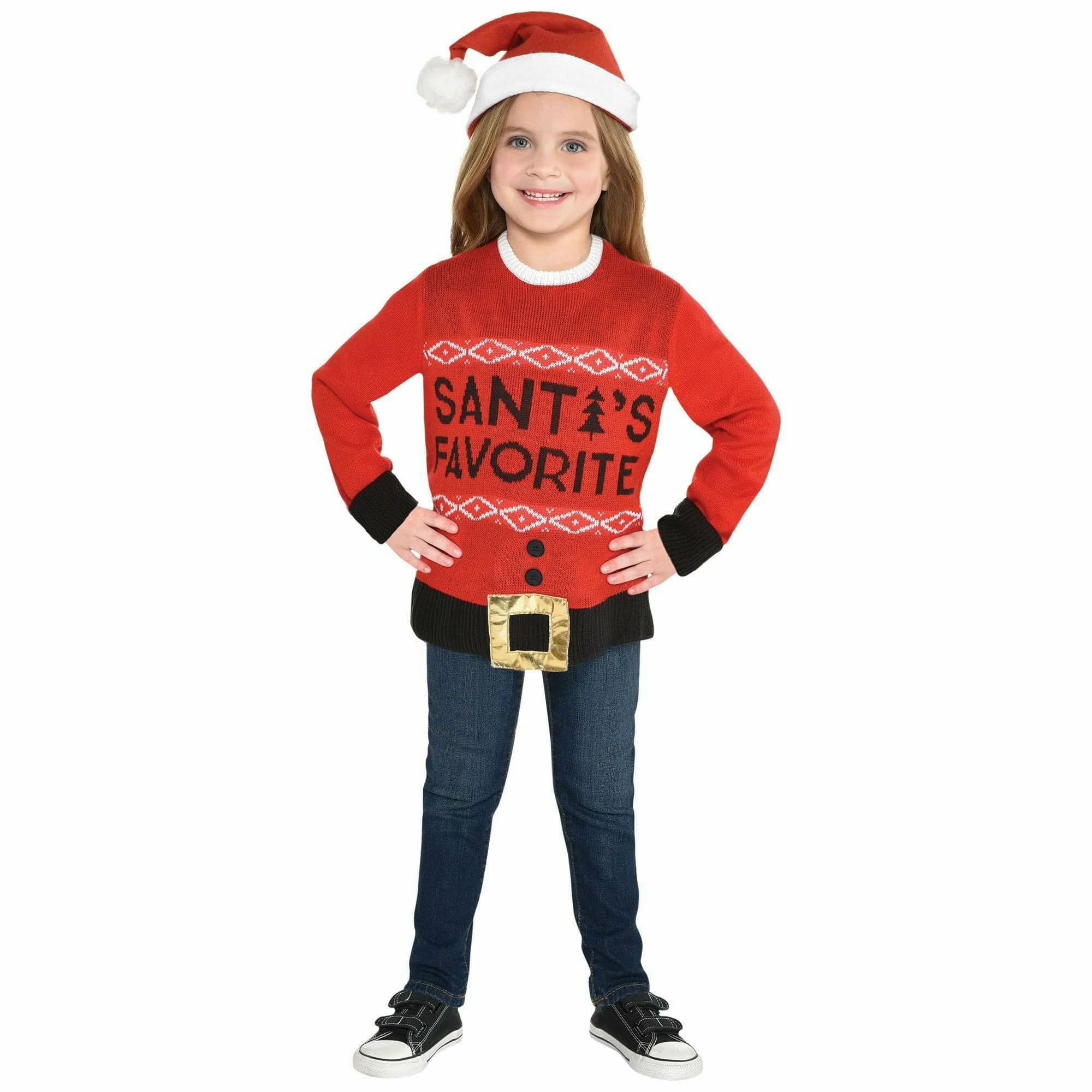 Amscan HOLIDAY: CHRISTMAS S/M Santa's Favorite Kids Ugly Sweater
