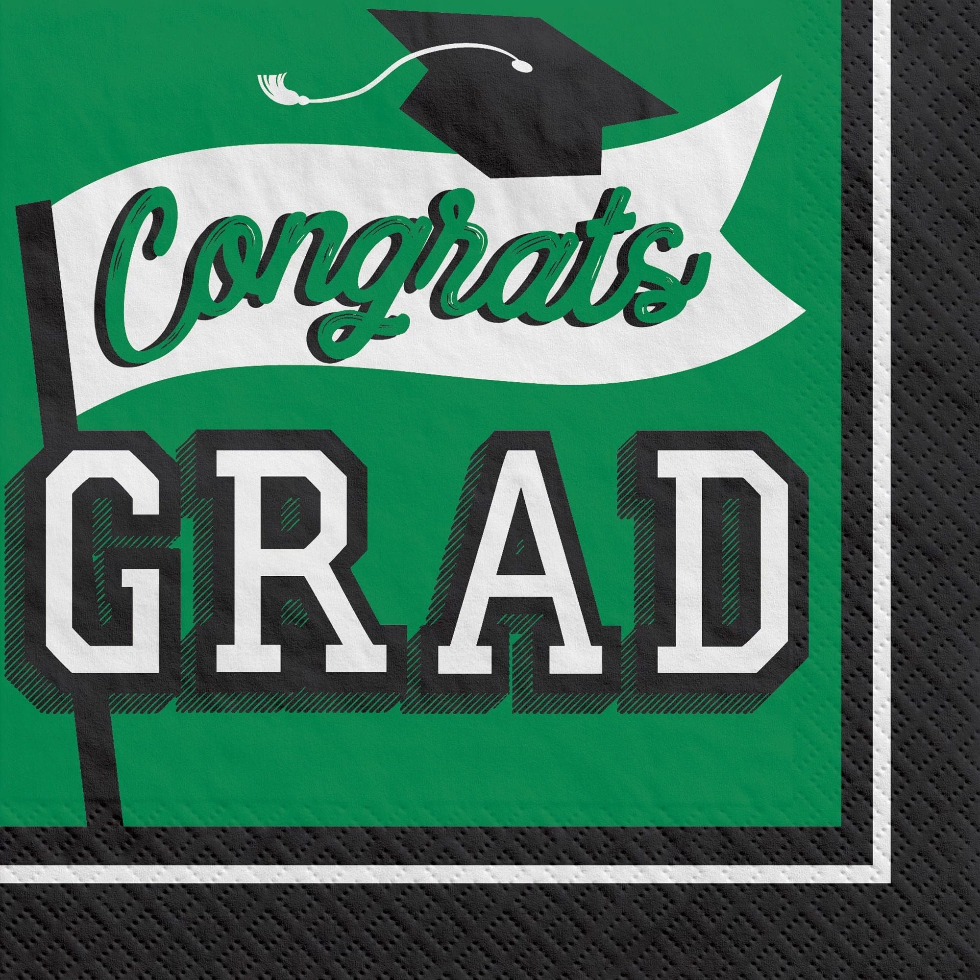 Amscan HOLIDAY: GRADUATION True To Your School Lunch Napkins - Green