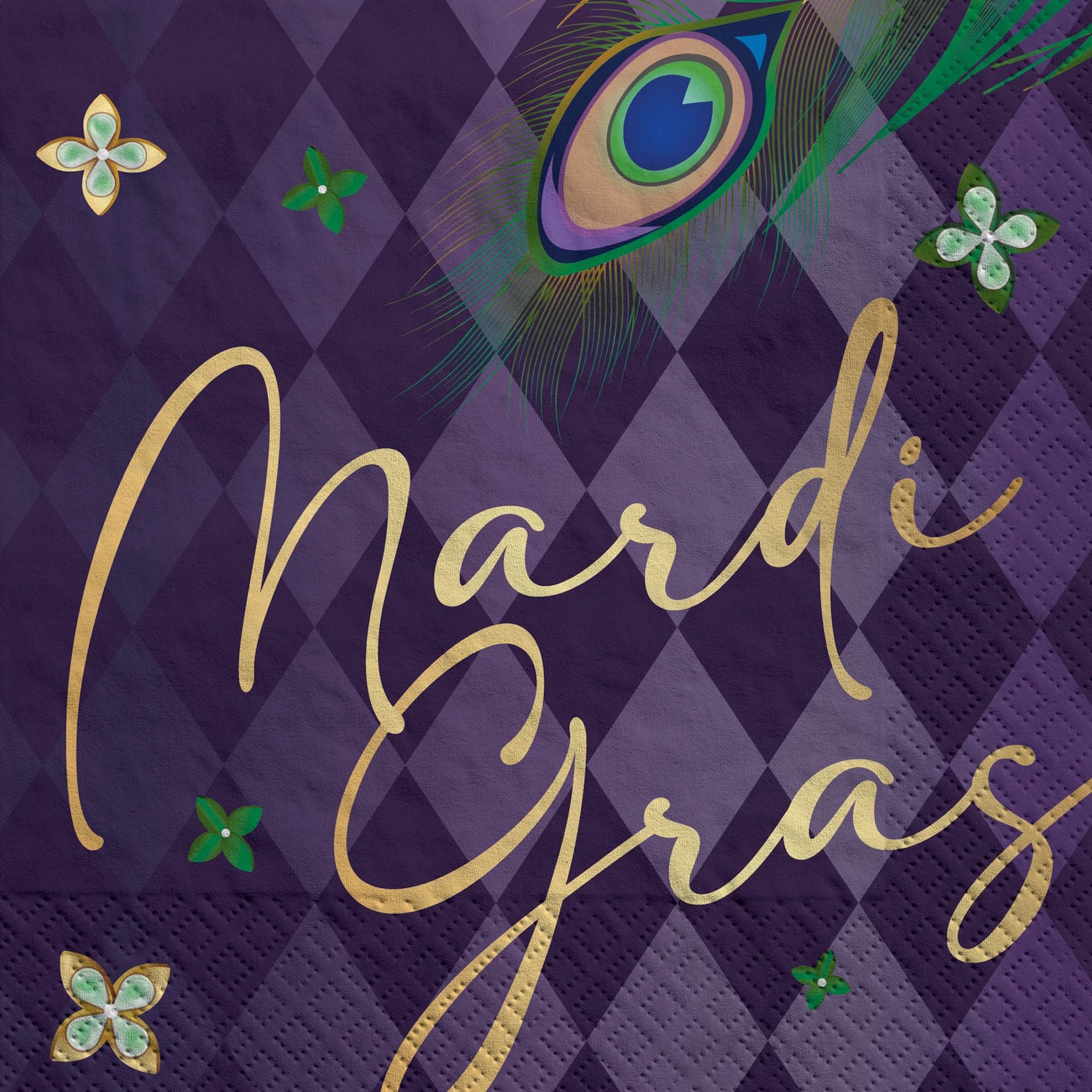 Amscan HOLIDAY: MARDI GRAS Mardi Gras Masquerade Lunch Napkins