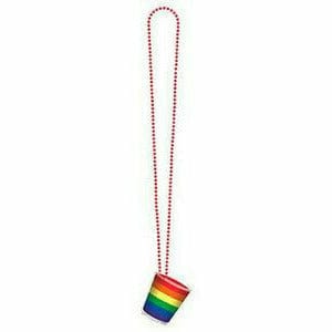 Amscan HOLIDAY: SPIRIT Rainbow Shot Glass Bead Necklace