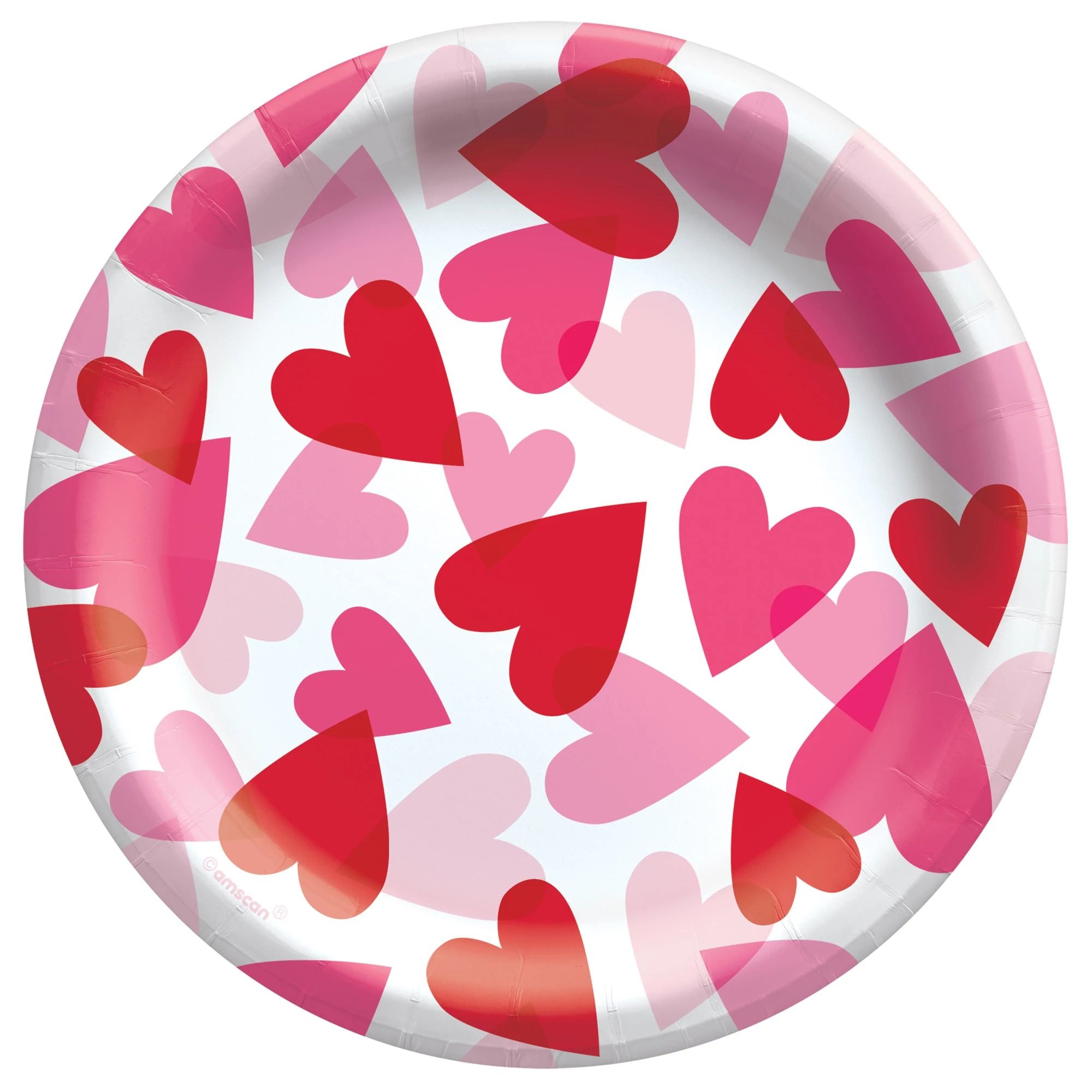 Amscan HOLIDAY: VALENTINES Heart Party Round Dessert Plates