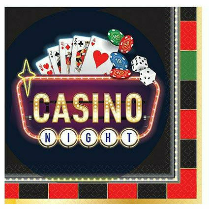 Amscan THEME: CASINO Roll the Dice Casino Lunch Napkins