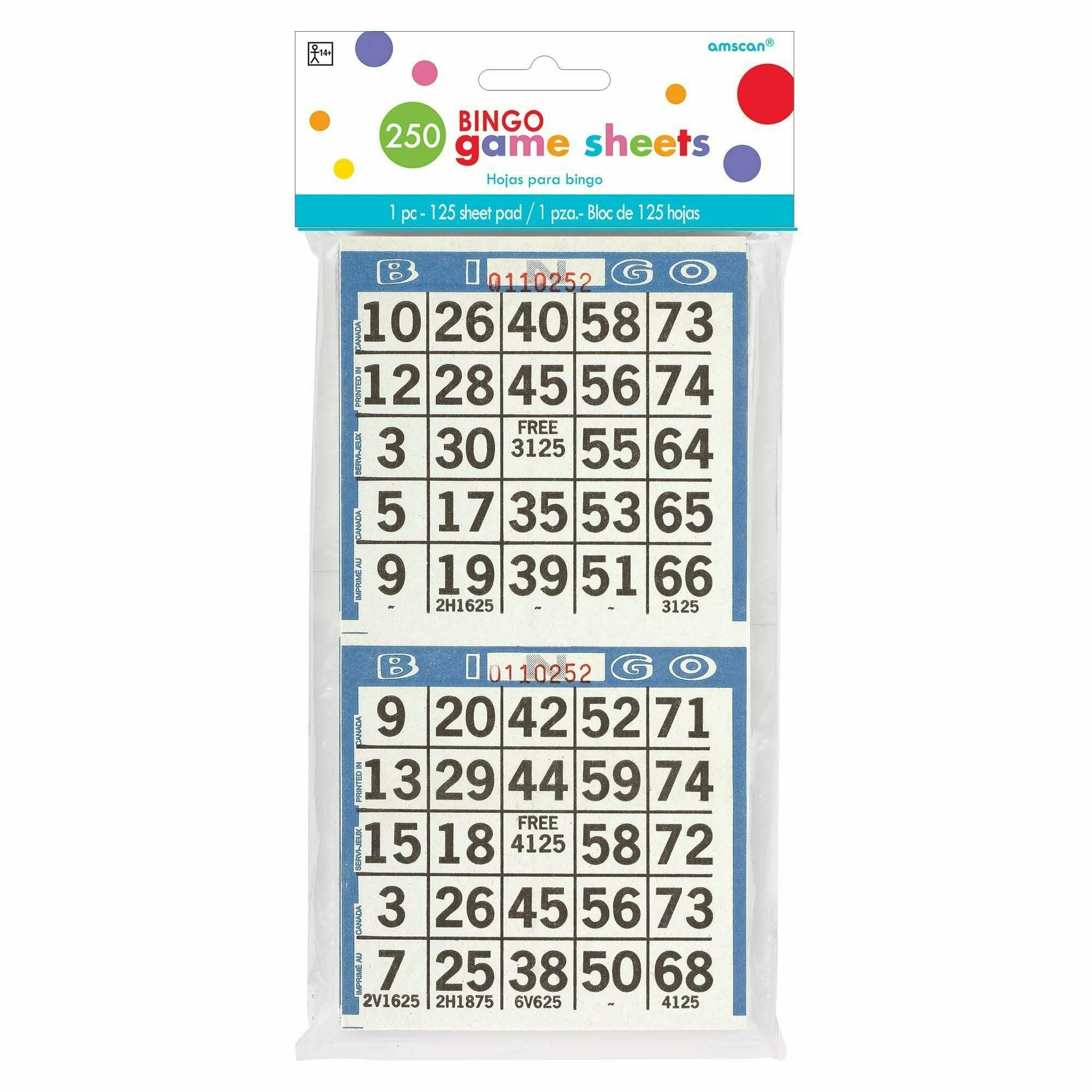 Amscan TOYS Bingo Game Sheets