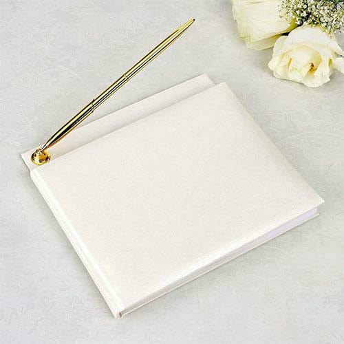 Amscan WEDDING Ivory Wedding Guest Book with Pen