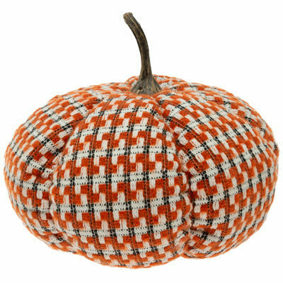 Boston International, Inc. HOLIDAY: FALL Eerie Orange Plaid Fabric Pumpkin