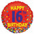 Burton and Burton BALLOONS 311 18" Red Happy 16th Birthday Foil