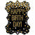Burton and Burton BALLOONS 412 34" Happy Birthday Glitter Holograph Jumbo Foil