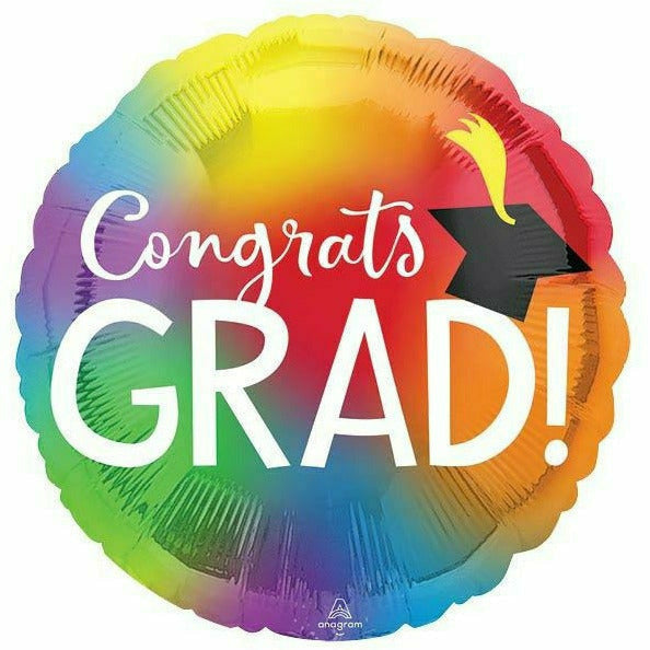 Burton and Burton BALLOONS E020 28" Colorful Congrats Grad Foil