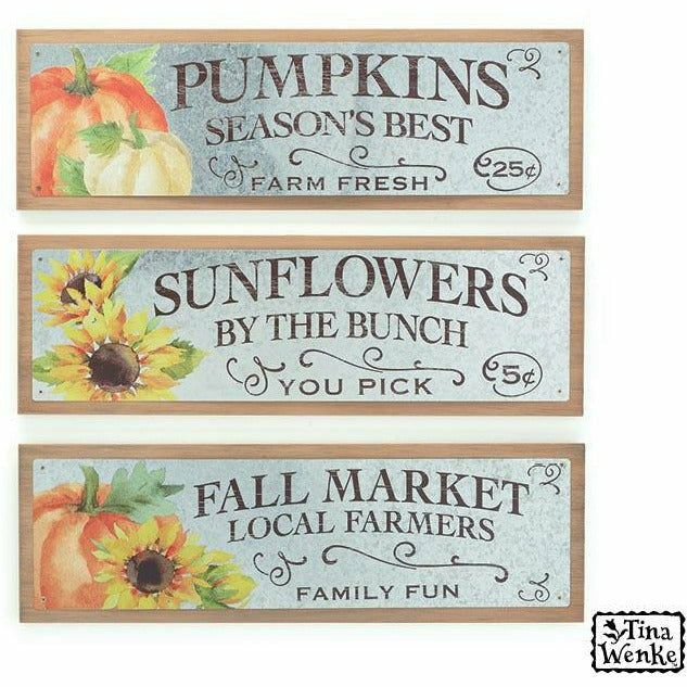 Burton and Burton HOLIDAY: FALL Individual and Assorted Harvest Wall Hanging Plaque