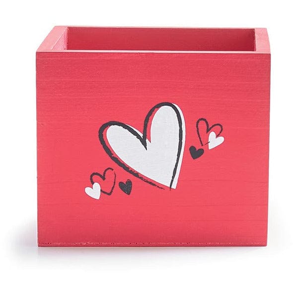 Burton and Burton HOLIDAY: VALENTINES Valentine Hearts Wooden Planter Box