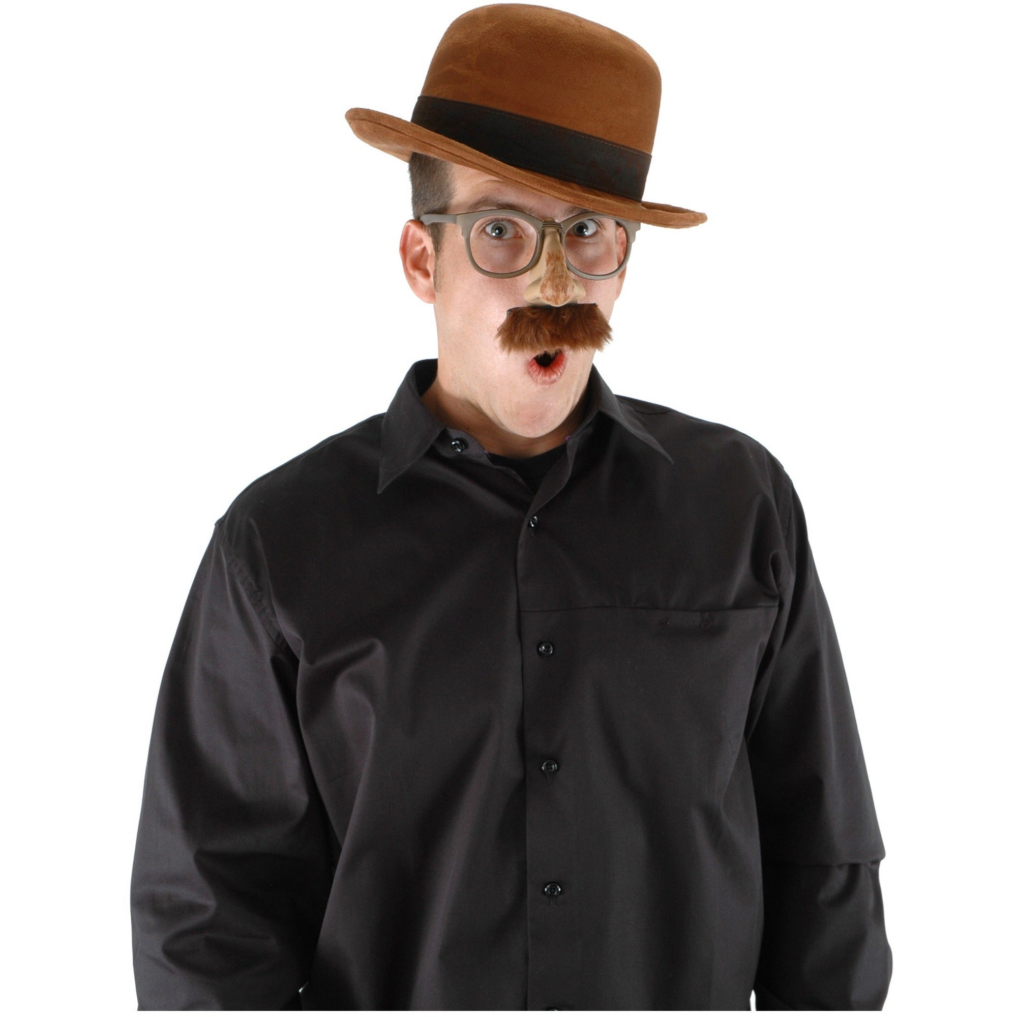 Elope COSTUMES: HATS Brown Velour Bowler Hat