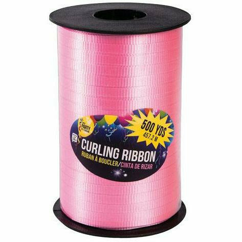 Forum Novelties, Inc. BALLOONS Pink Curling Ribbon 3/16" x 500 Yards