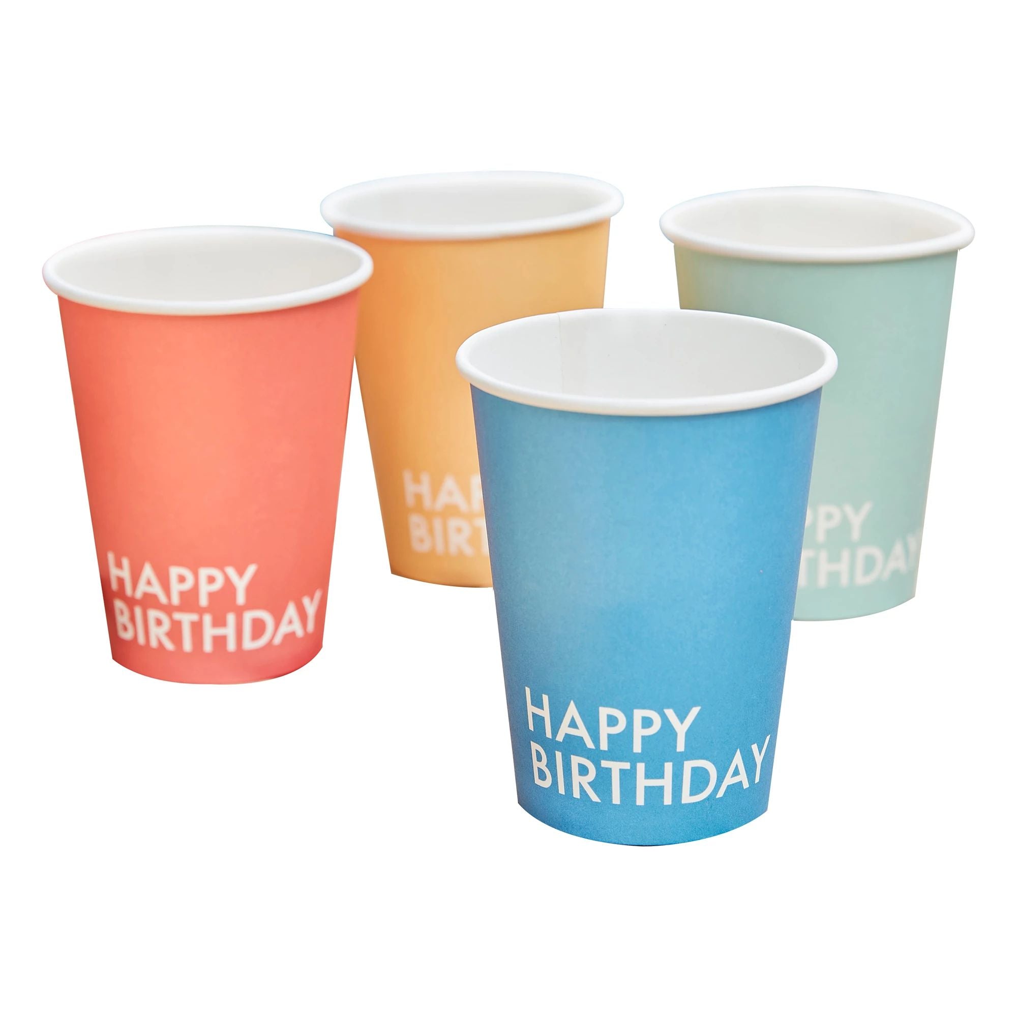 Ginger Ray BIRTHDAY Ginger Ray Happy Birthday Brights Eco Paper Cups