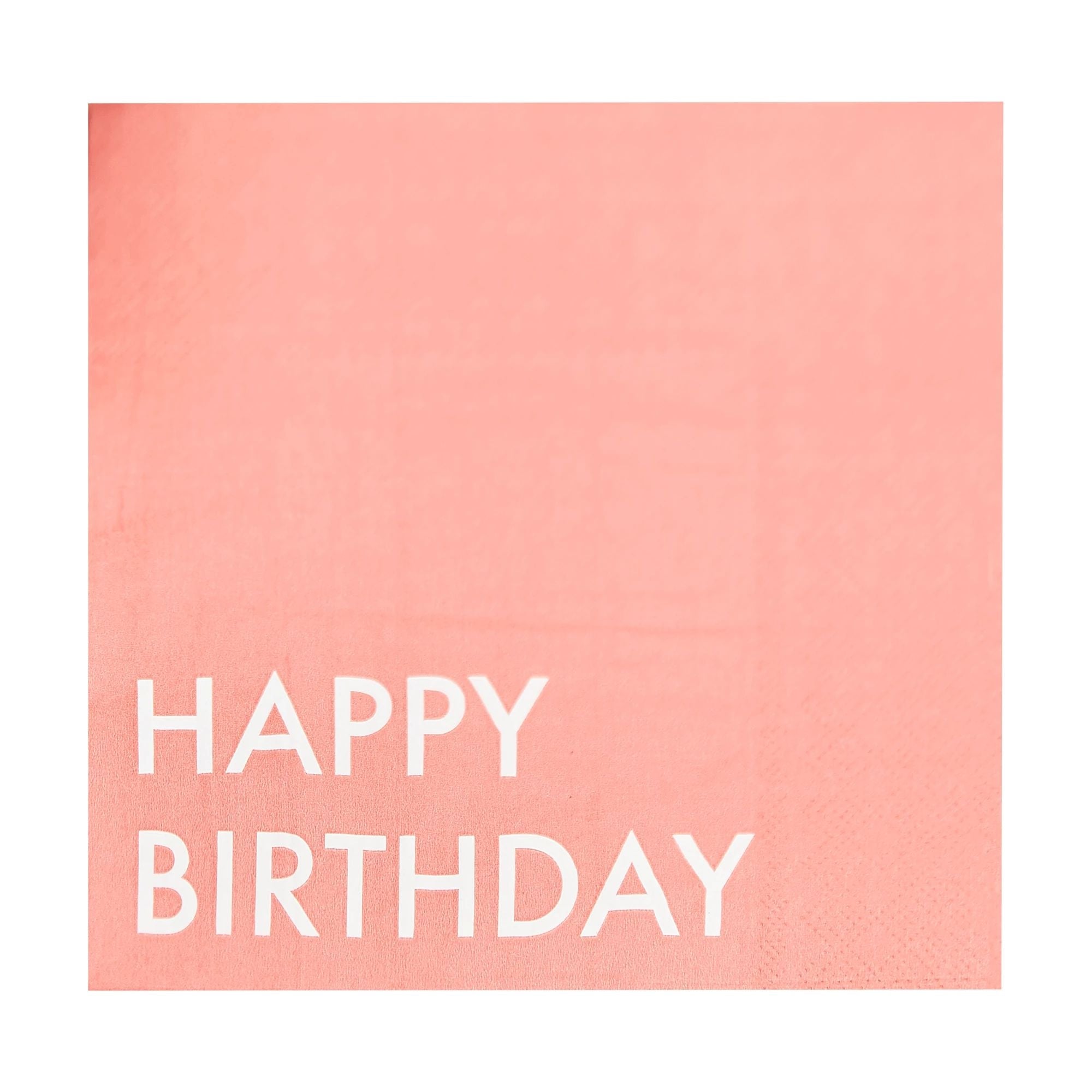 Ginger Ray BIRTHDAY Ginger Ray Happy Birthday Coral Luncheon Eco Paper Napkins