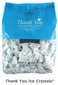 Hospitality Mints CANDY Thank You Ice Crystals Buttermints - 26 oz.