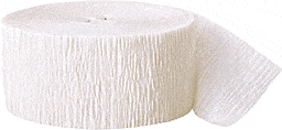 Mayflower Distributing DECORATIONS White Crepe Paper Party Streamer