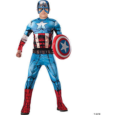 Morris Costumes COSTUMES Boys Large (12-14) Boys Captain America Muscle Costume - Avengers