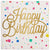 Slant Collections BOUTIQUE Beverage Napkins-Happy Birthday Confetti