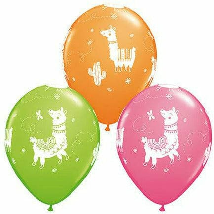 Ultimate Party Super Stores BALLOONS Llamas Mixed Assortment 11" Latex Balloon