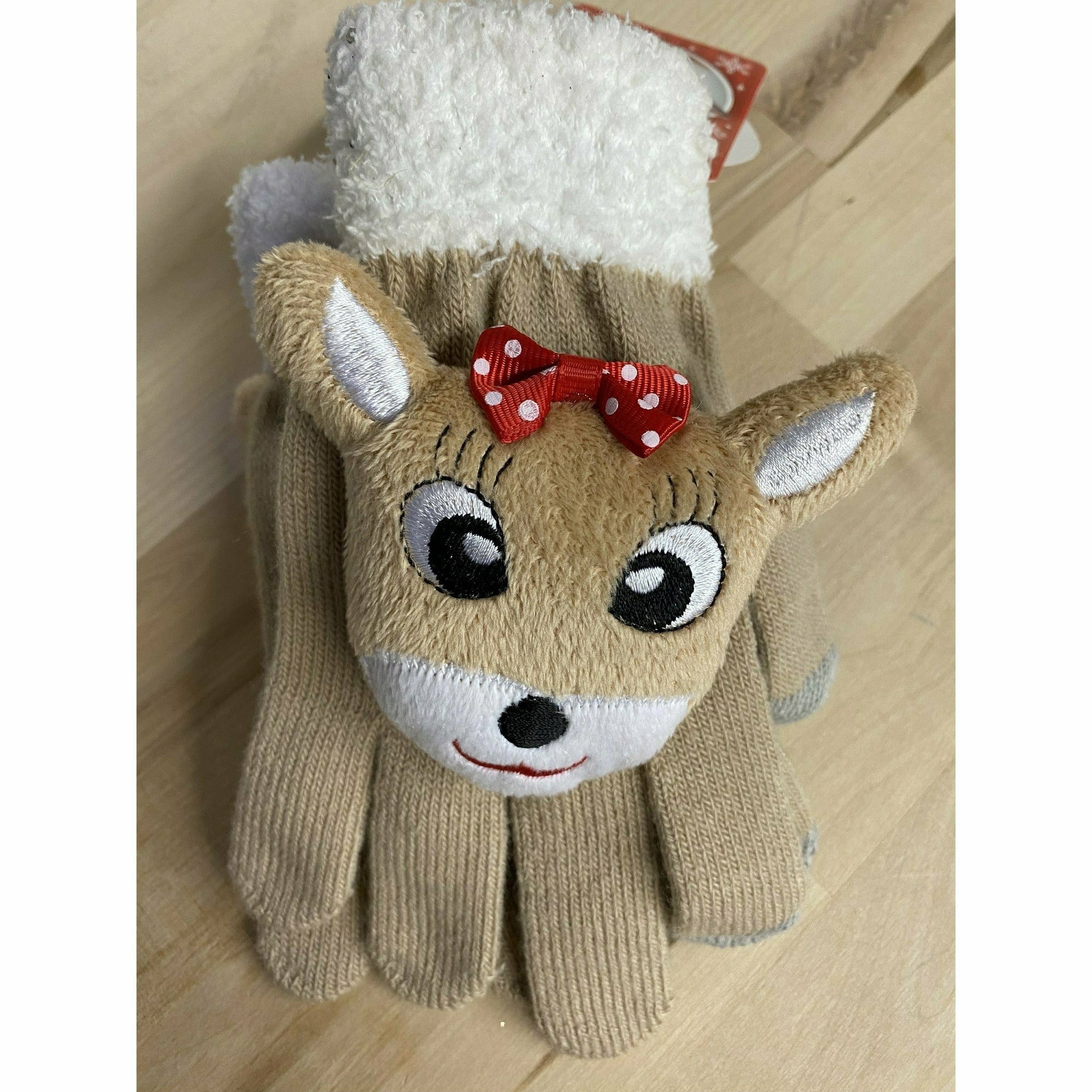 Ultimate Party Super Stores HOLIDAY: CHRISTMAS Rudolph the Red Nose Reindeer Girl Gloves