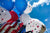 red, white, and blue party balloons
