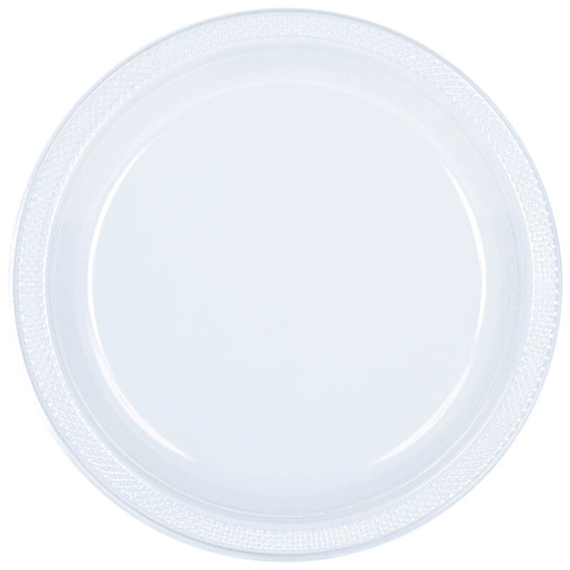 Clear plastic plate