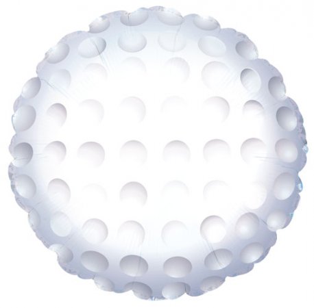 E017  18" Golf Ball Foil Balloon