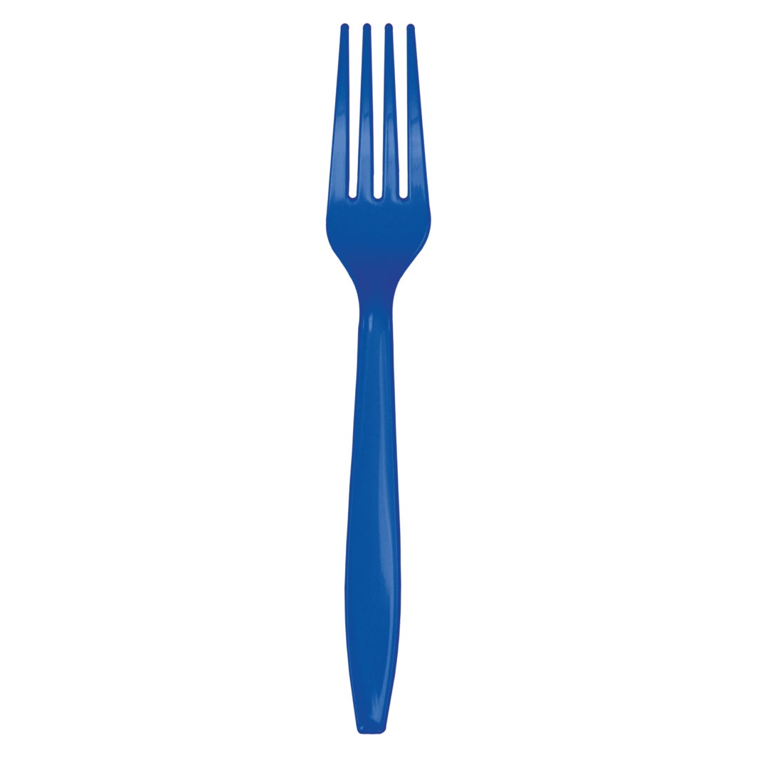 Premium Plastic Forks - Cobalt