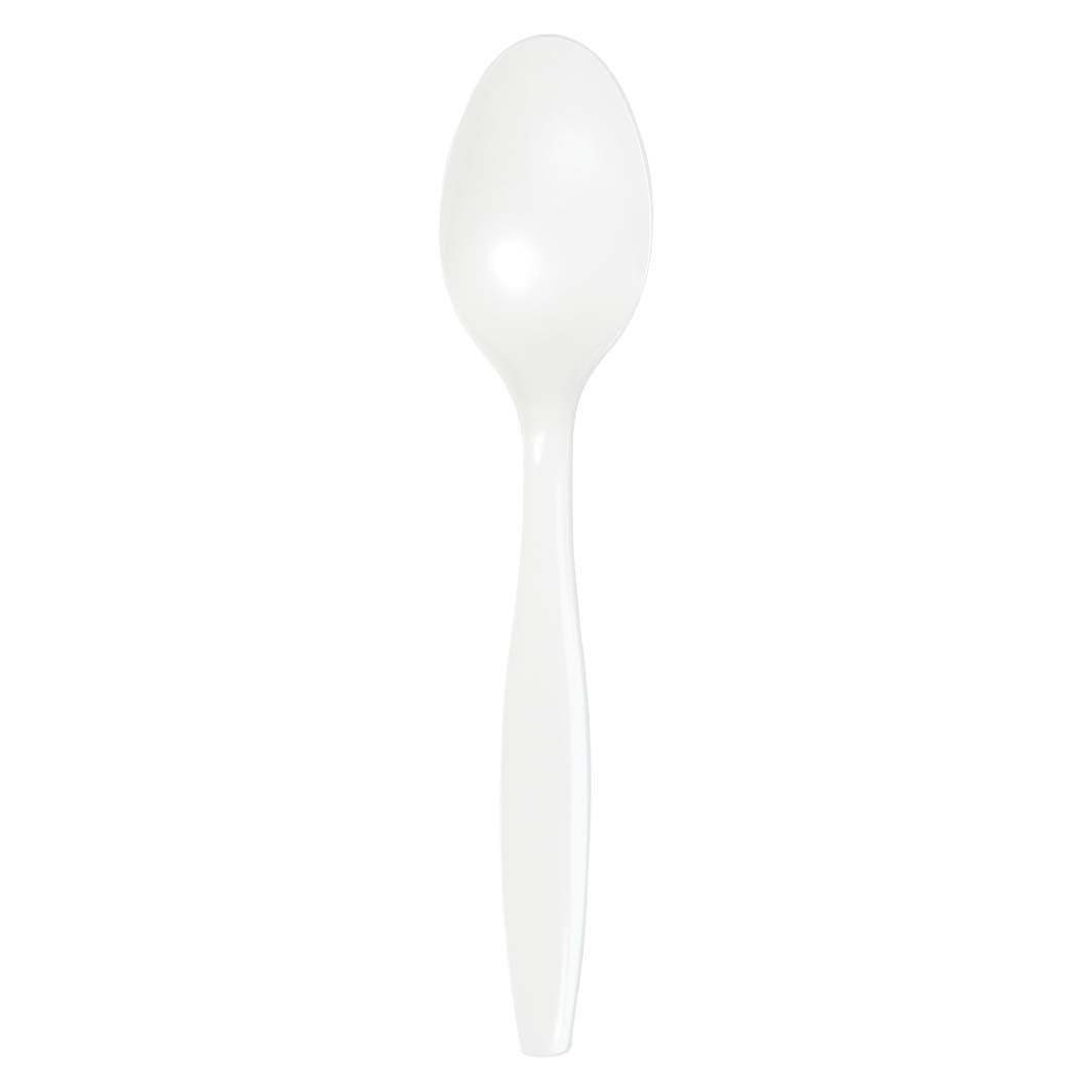Premium Plastic Spoons - White
