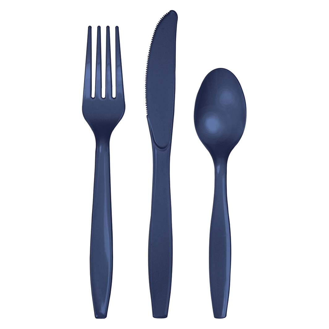 Navy Premium Assorted Plastic Cutlery