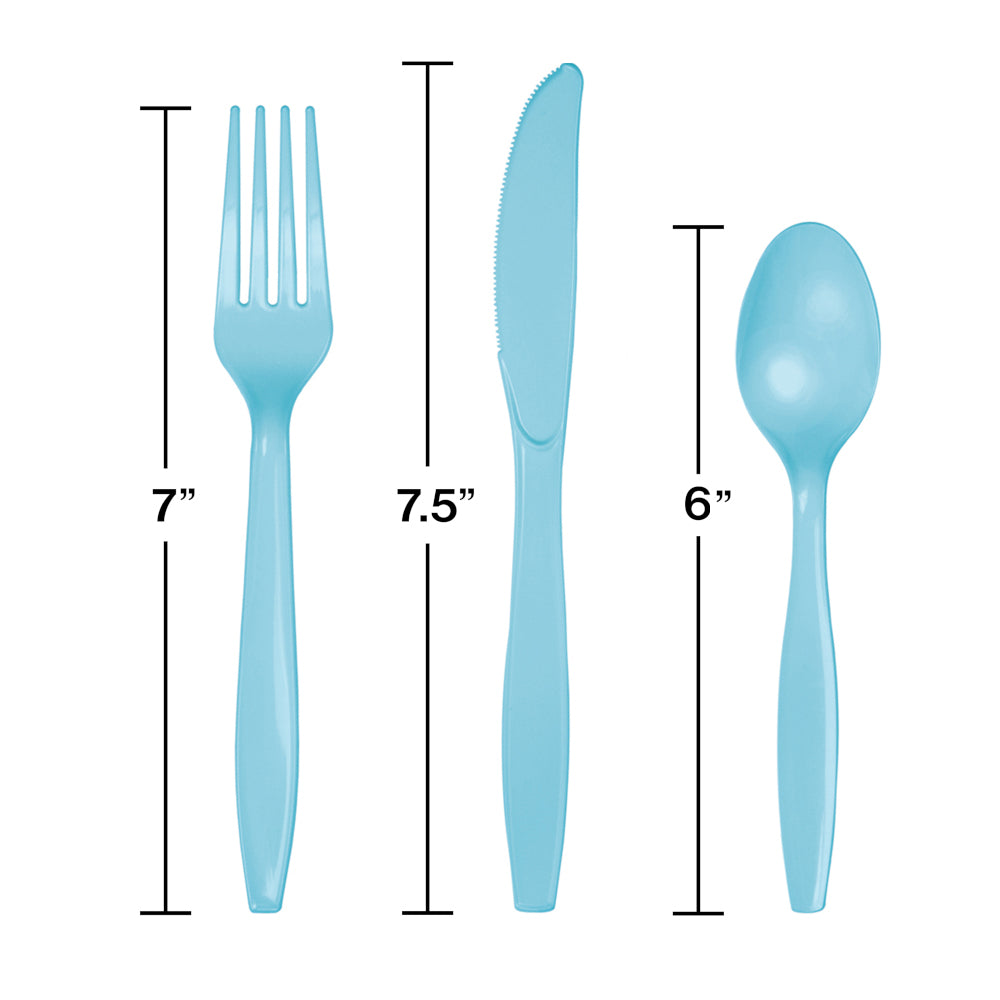 Pastel Blue Premium Plastic Assorted Cutlery